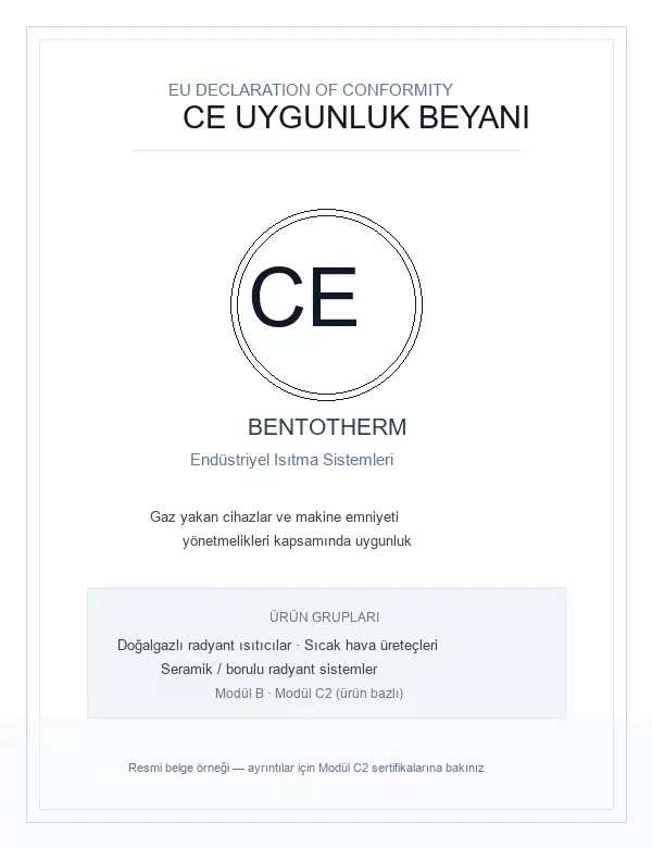 CE Uygunluk Belgesi