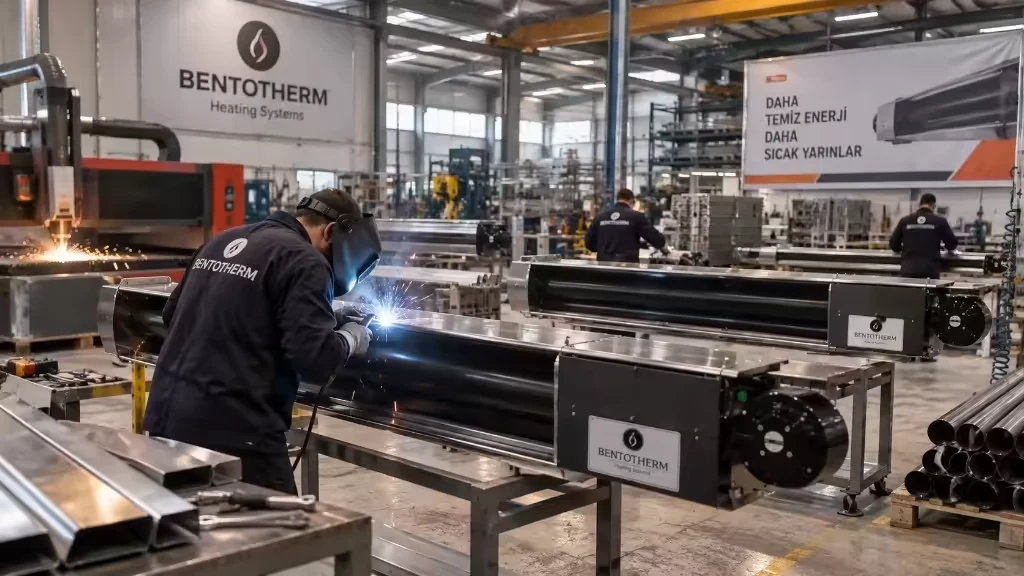 Bentotherm fabrika üretim hattı — yerli radyant ısıtıcı imalatı