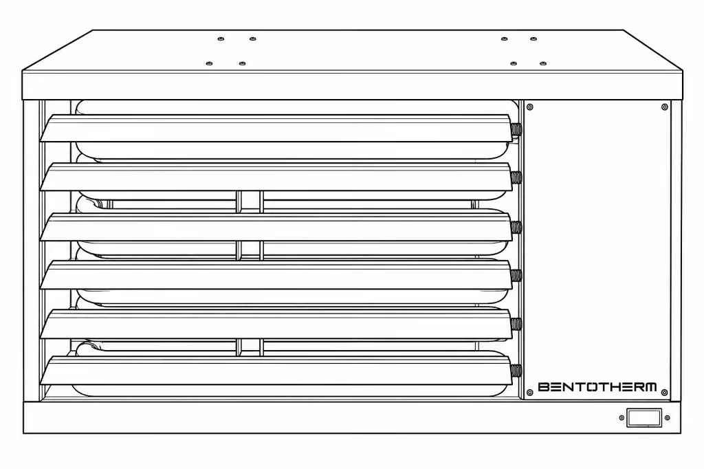 Bentotherm endüstriyel ısıtıcı teknik çizim